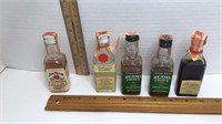 6 vintage mini liquor bottles * Jim Beam K