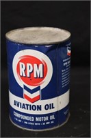 RPM Aviation Oil Tin Can