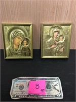 Lot of 2 Beautiful Gold Icons