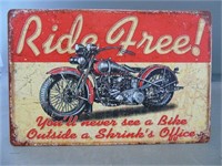 Motorcycle Metal Sign