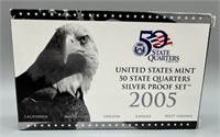 2005 US Mint 50 Quarters Silver Proof Set