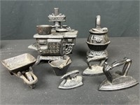 Miniature cast-iron, cook, stove, scale, cold,