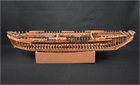 Large Frigate Ship Rib Model & Display Base