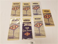 Selection of 7 Vintage D-X Motor Fuel Road Maps-40