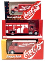 (2) ERTL & (1) Motor City Classics Coca-Cola