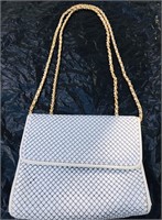 Vintage Whiting & Davis White Bag Metallic Mesh