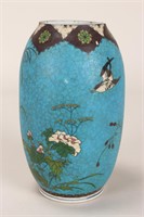 Interesting Japanese Meiji Cloisonne on Porcelain