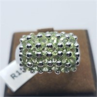 Silver Peridot Ring SZ. 9