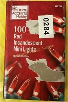 Home Accents 100 Red Incandescent Mini Lights