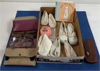 Vintage. Glasses & Baby Shoes & More