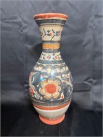 Vintage Tonala Mexican Hand Painted Vase