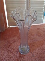 Clear Glass Swung Vase