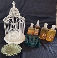 Decorative Birdcage, Suet Feeder & Bath & Body