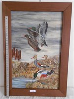 Duck Painting On Canvas Marked Daves 81