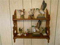 Duck Figures And Shelf