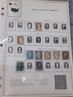 Stamp Collection Page. These are Stamps from 1851