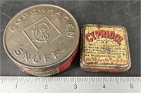 Antique Copenhagen Snuff Can & Cypridol Tablet