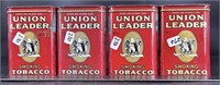 4 Antique Union Tobacco Leader Tins