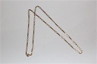 9ct yellow gold fancy link chain,