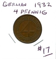 German 1932 4 Pfennig