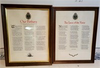 Military Documents Framed