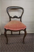 Balloon back chair, upholstered seat, nicks &