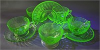 Lot: Federal Glass Co., Uranium Green Glass