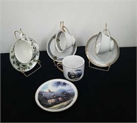 Collectible teacups and saucers