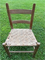 Early Cane Bottom Ladder Back Chair