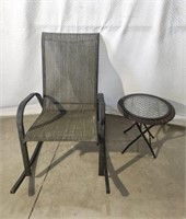 Patio Rocking Chair and Table