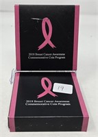 (2) 2018 Breast Cancer Dollars Proof