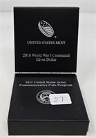 2011 U.S. Army, 2018 WW1 Dollars Proof