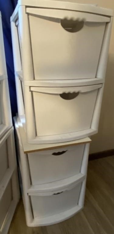 2 Sterilite 2 Drawer Storage Totes