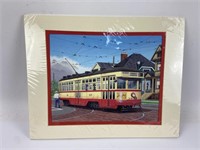 New Orleans Trolley Car Matted Art Print Signed,