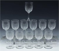 (12) BACCARAT 'NANCY' CUT CRYSTAL CLARET GLASSES