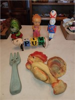 vintage Plastic Children's Squeak toys, Irwin