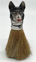 German Porcelain Dog's Head Brush