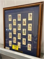 "GOLFERS 1905" FRAMED TOBACCO TRADING CARDS -