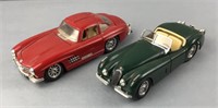 Burago Mercedes Benz 300 so 1954 and jaguar xk