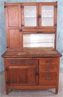 ANTIQUE WILSON OAK WOOD KITCHEN CABINET