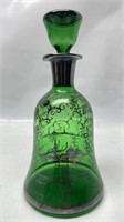Ornate Green Glass Decanter