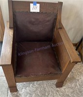 Mission style oak chair