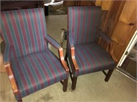 Pr of Cherry Arm Chairs