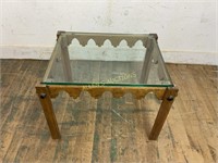 GLASS TOP SIDE TABLE