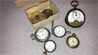 Old Pocket watches for parts/ repair- 1 is fusee