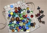 Antique/Vintage Collection of Glass/Clay Marbles +