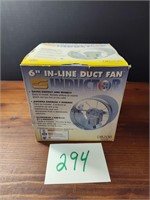 New in Box  6" In-Line Duct Fan