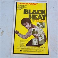 Vintage 1970s Black Heat Movie Poster/Book