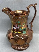 Good 8in Copper Luster Pitcher