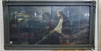 Large Jesus of Nazareth Picture in Ornate Frame